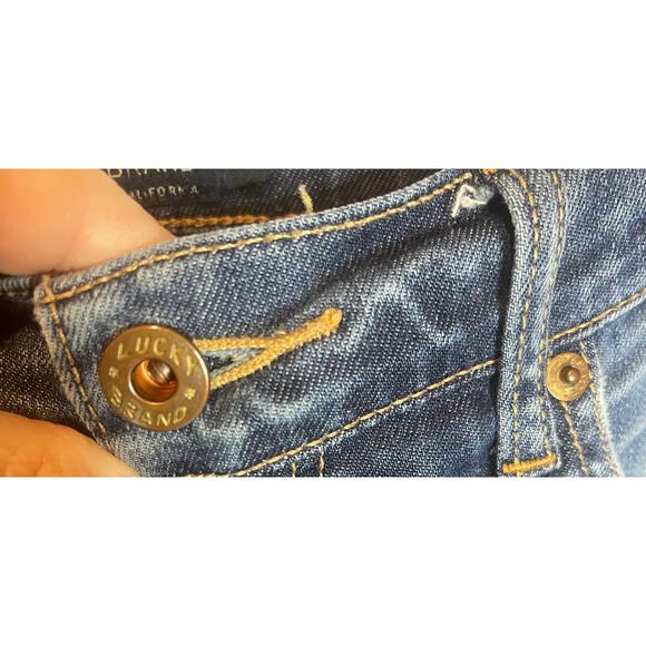 Lucky Brand Easy Rider Blue Jeans Size 10/30 Ankle **FLAW** - Picture 2 of 11